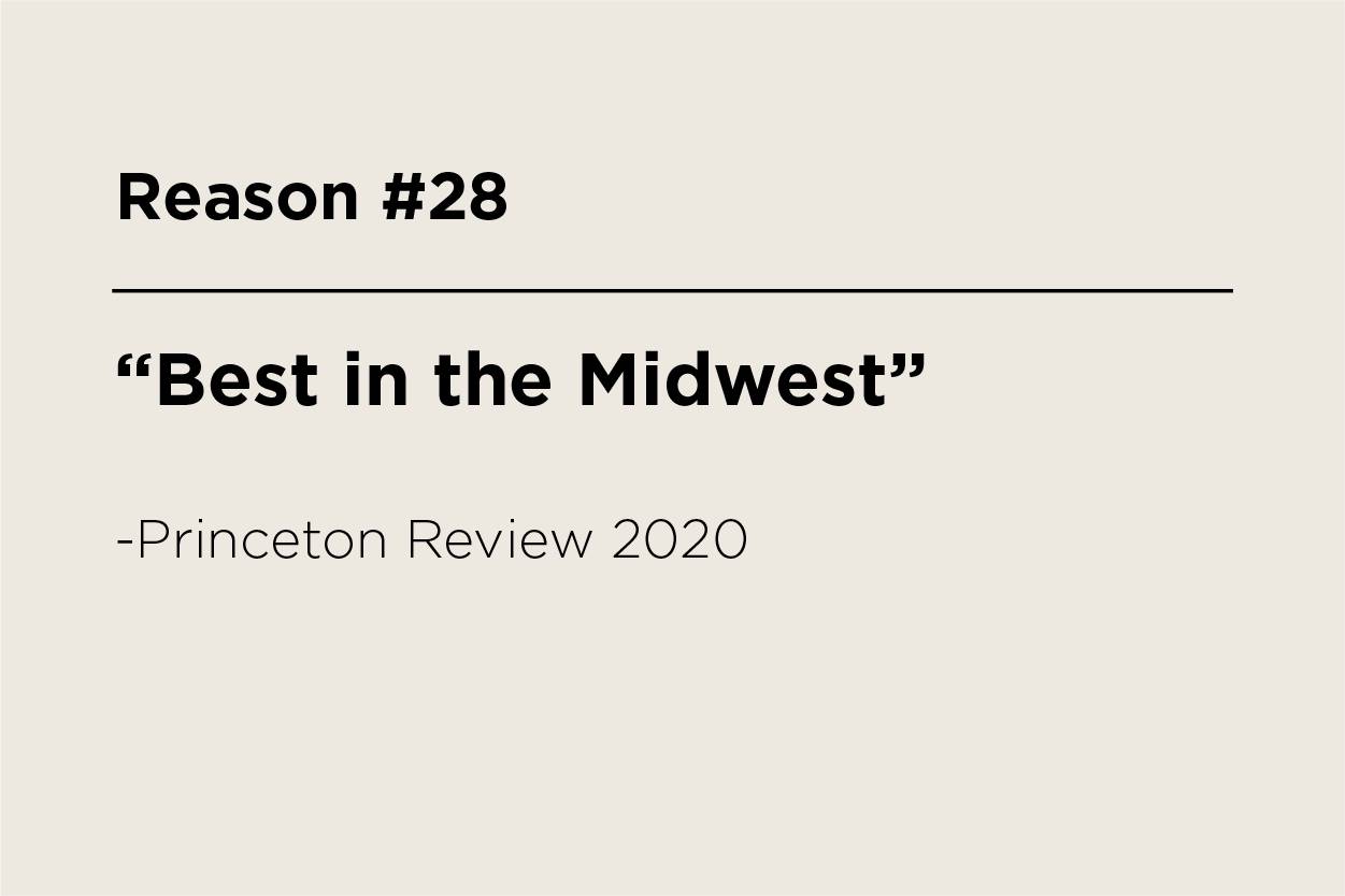 Best in the Midwest-Princeton Review 2020